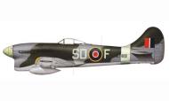 Asisbiz Artwork Profile Tempest MkV RAF 501Sqn SD F EJ600 Hawkinge England 1944 0A