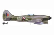 Asisbiz Artwork Profile Tempest MkV RAF 56Sqn US C EJ721 England 1944 0A