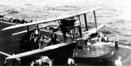 Asisbiz Walrus MkI FAA 1700NAS with rescued 896NAS Sub.Lt Gregory aboard HMS Ameer 8th July 1945 01