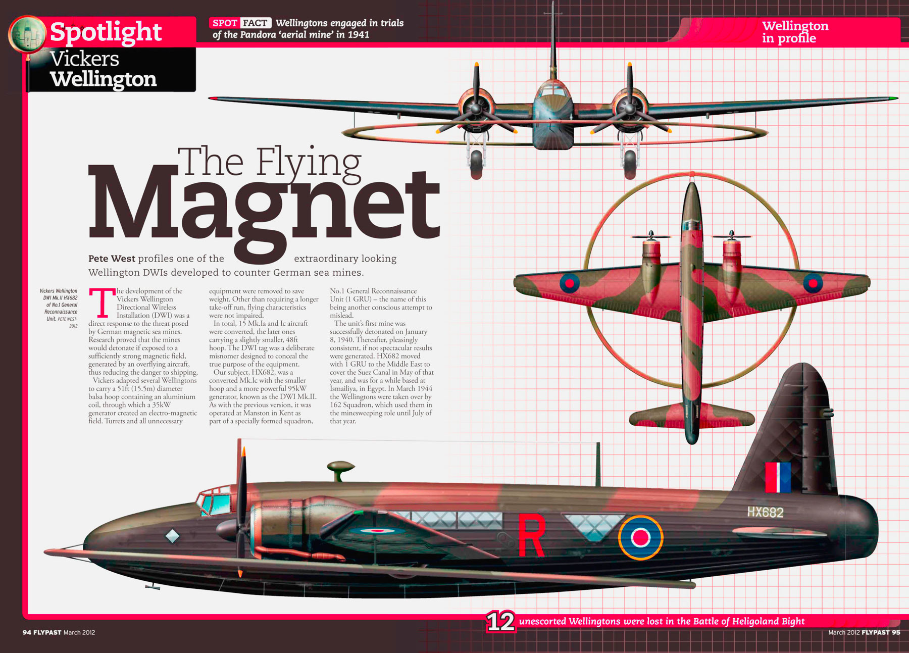 Artwork technical details and stories about the Vickers Wellington by FlyPast Mar 2012 0H