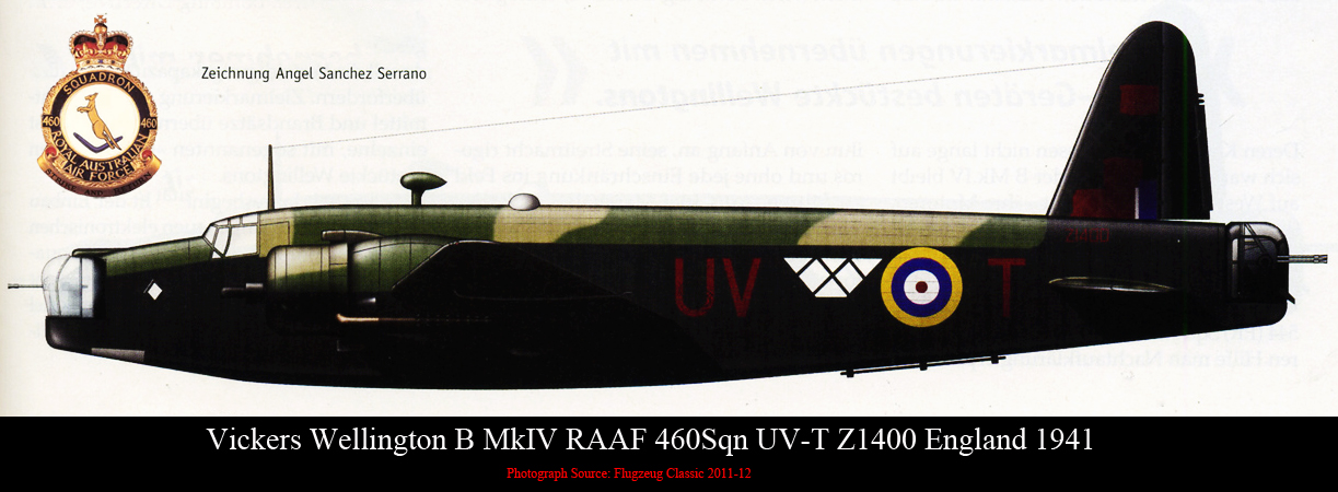 Vickers Wellington BIV RAAF 460Sqn UVT Z1400 England 1941 0A