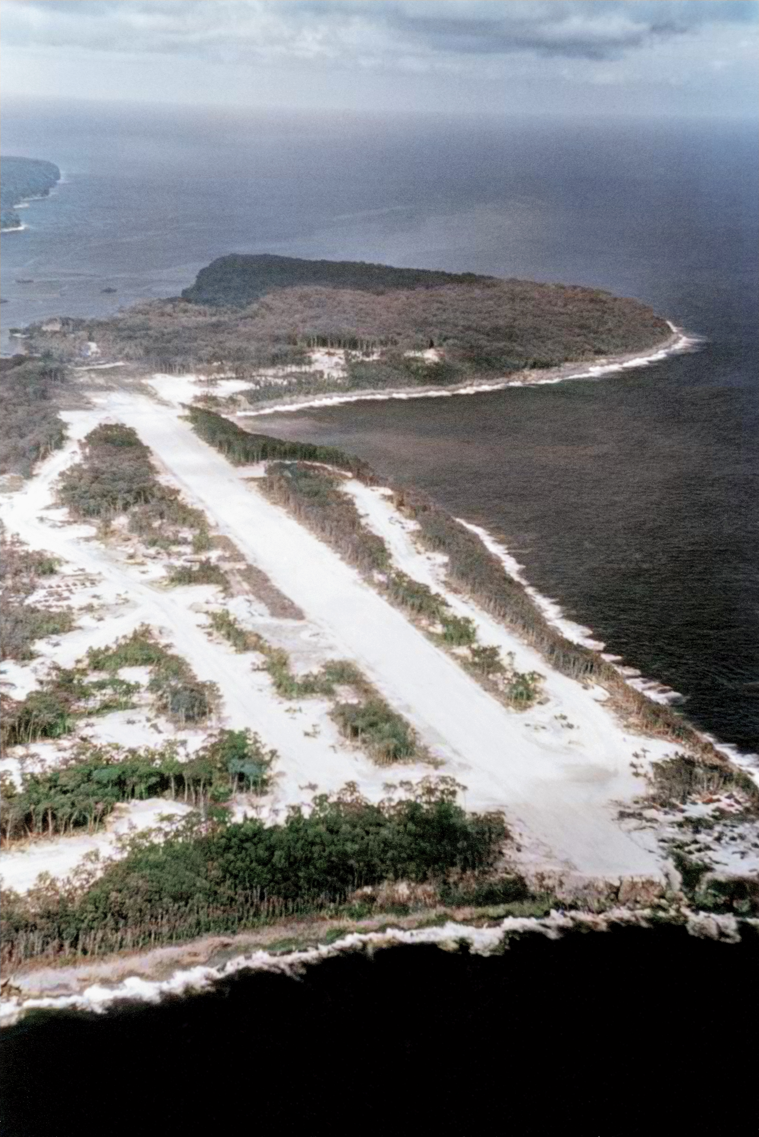 Airfields Stirling Island airfield Treasury Island Solomons photographed late 1943 80-G-K 1465
