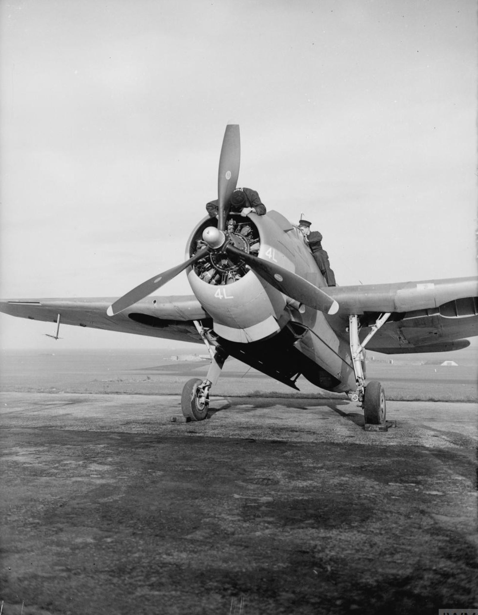 Fleet Air Arm Avenger FAA 846NAS White 4L at NAS Hatston Oct 1943 IWM A19926
