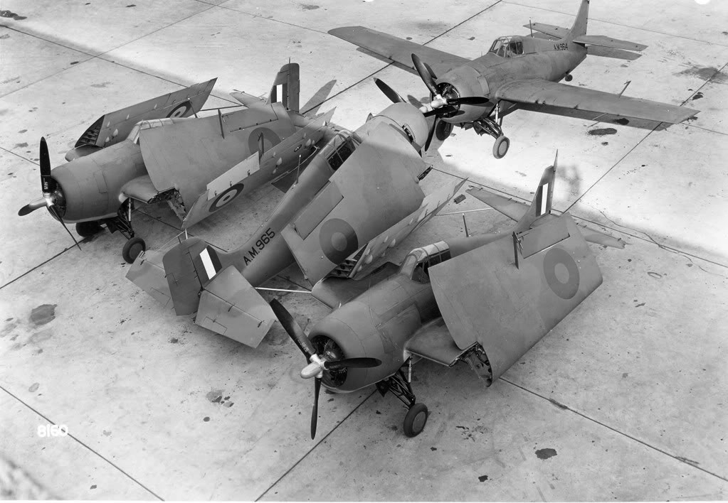 Fleet Air Arm Martlet MkII Grumman F4F-3 Wildcat AM965 and AM964 01