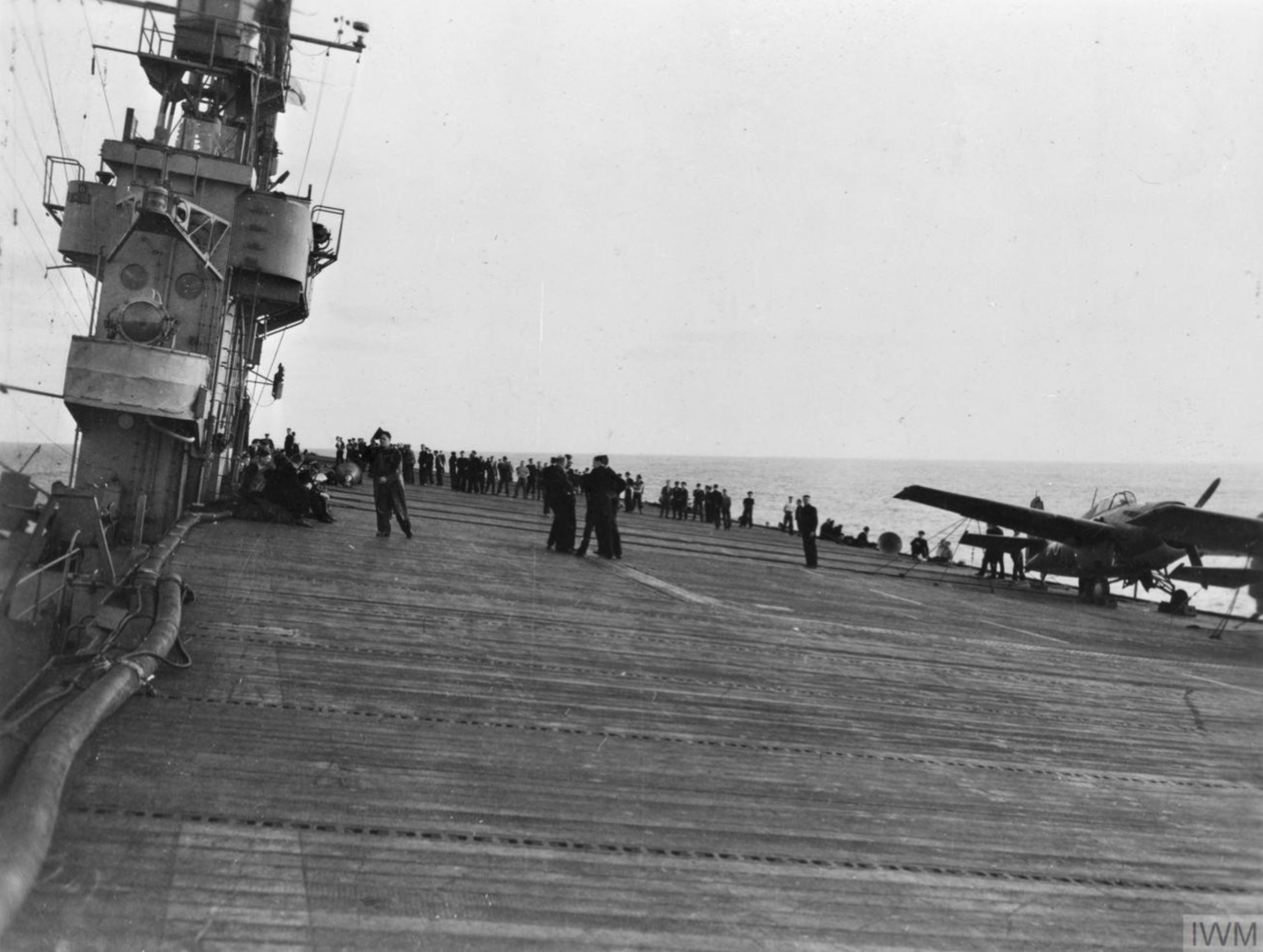 Fleet Air Arm Martlets JV series aboard HMS Tracker Mar 1944 A22540