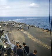 Asisbiz Fleet Air Arm Martlet MkIIs and Seafires about to take off from HMS Formidable IWM TR285