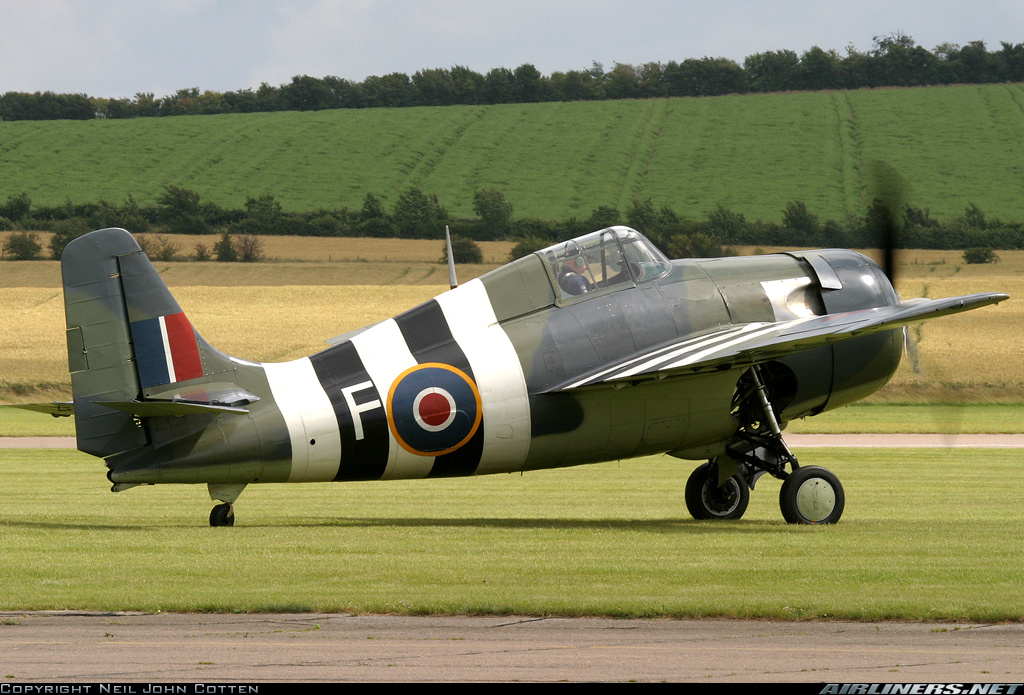Airworthy Ford FM-2 Wildcat Bu 86711 cn 5765 warbird painted as RN 846 Sqn F 1944 06