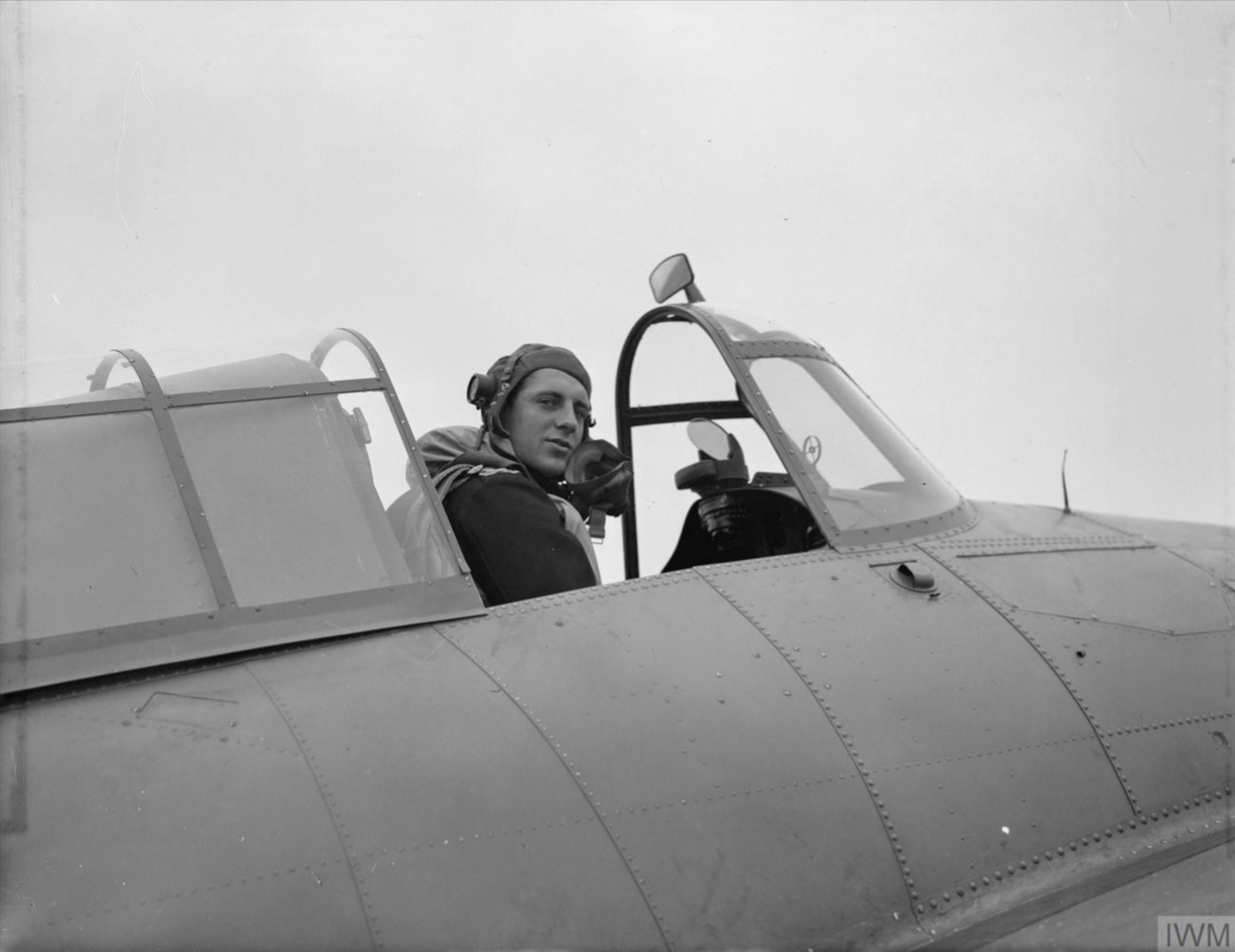 Aircrew Fleet Air Arm Martlet pilot SubLt G Warren aboard HMS Victorious Sep 1942 IWM A12572