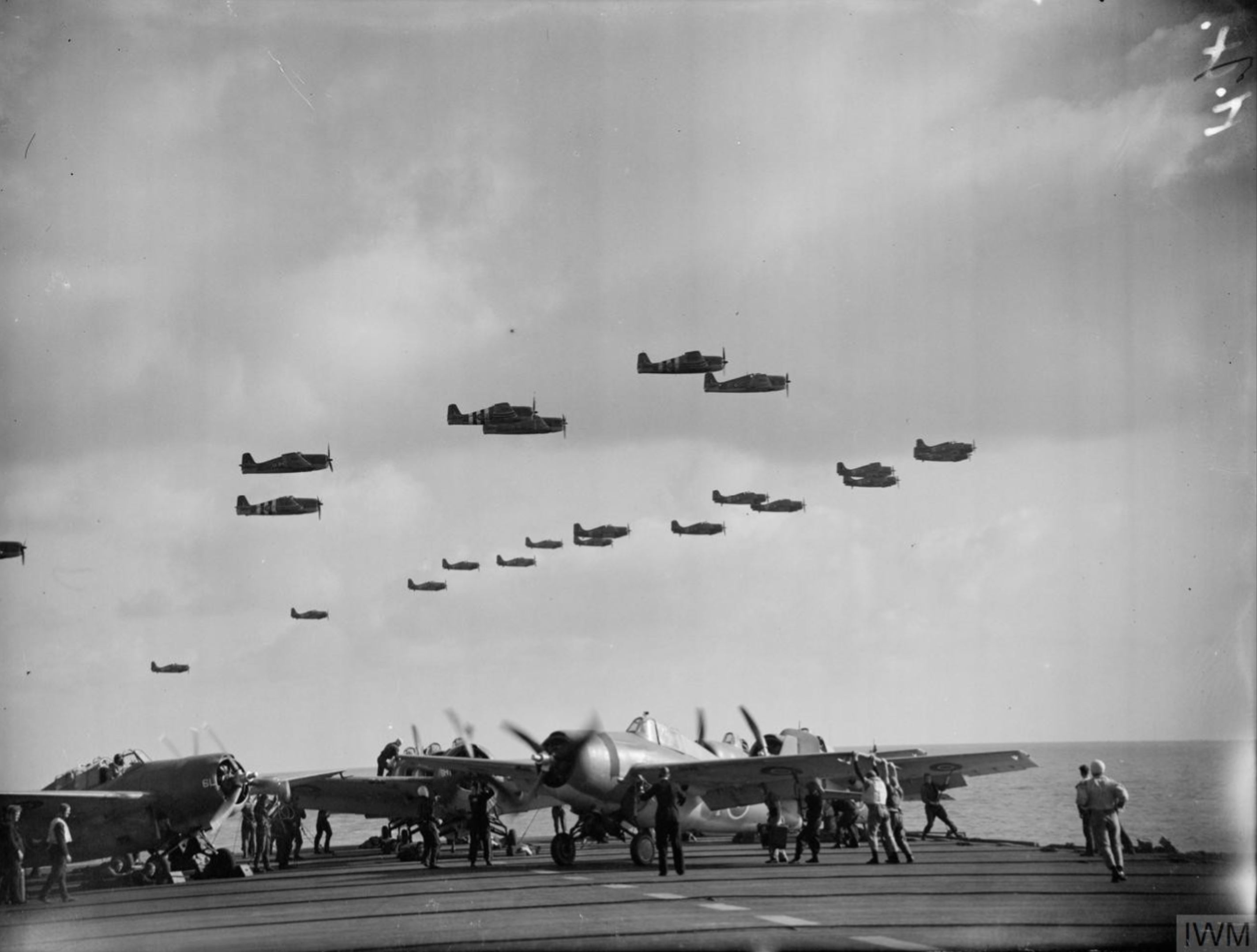 Fleet Air Arm 882Sqn Martlet 6L aboard HMS Searcher Mediterranean 20th Jul 1944 IWM A25041