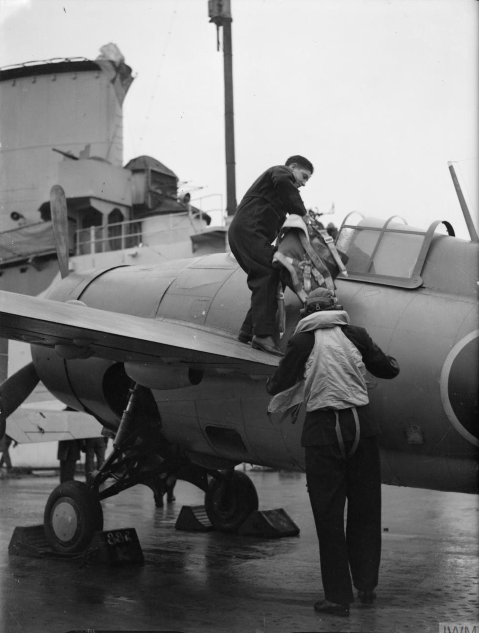 Fleet Air Arm FM-2 Martlet aboard HMS Victorious Sep 1942 IWM A12554