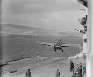 Asisbiz Fleet Air Arm Martlet 882NAS taking off from HMS Victorious Scotland 23 25th Sep 1942 IWM A12118