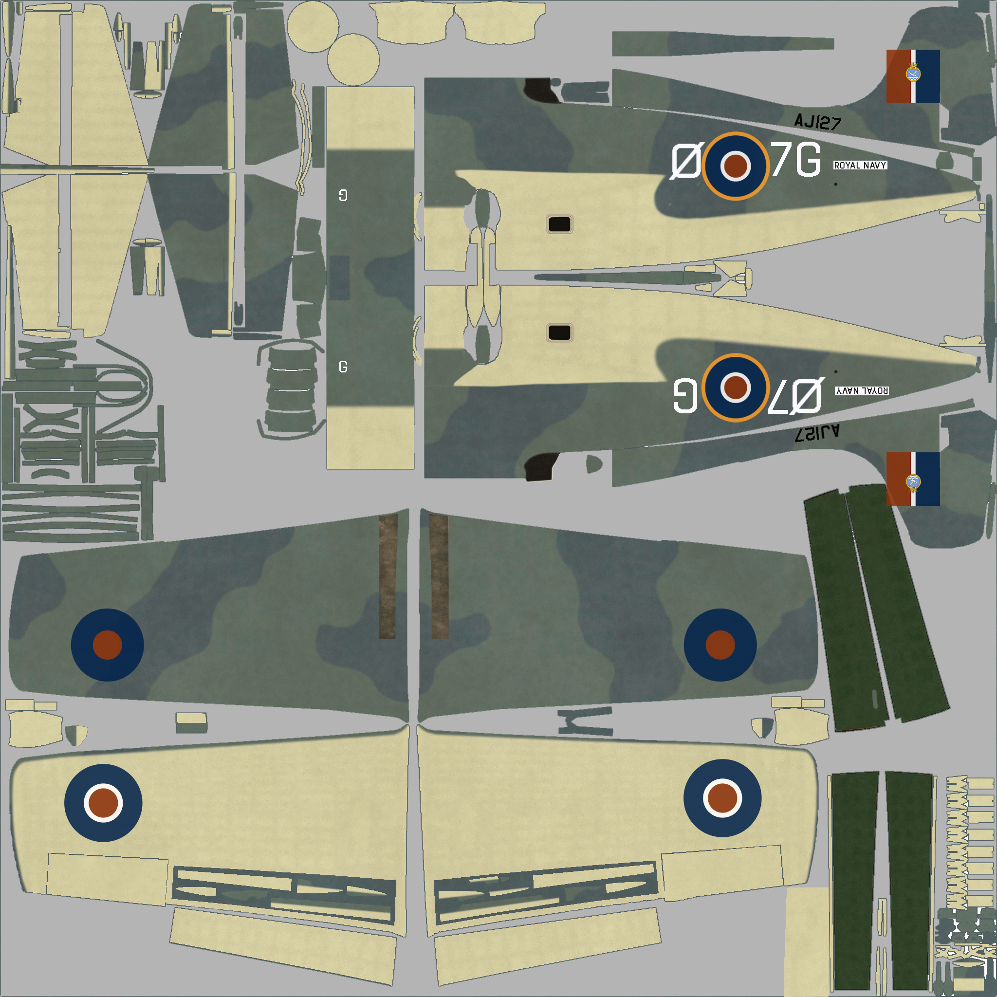 COD RN Martlet FAA 888NAS White 07G AJ127