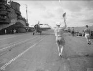 Asisbiz Fleet Air Arm 881NAS Martlet landing aboard HMS Formidable Sep 1942 IWM A11646