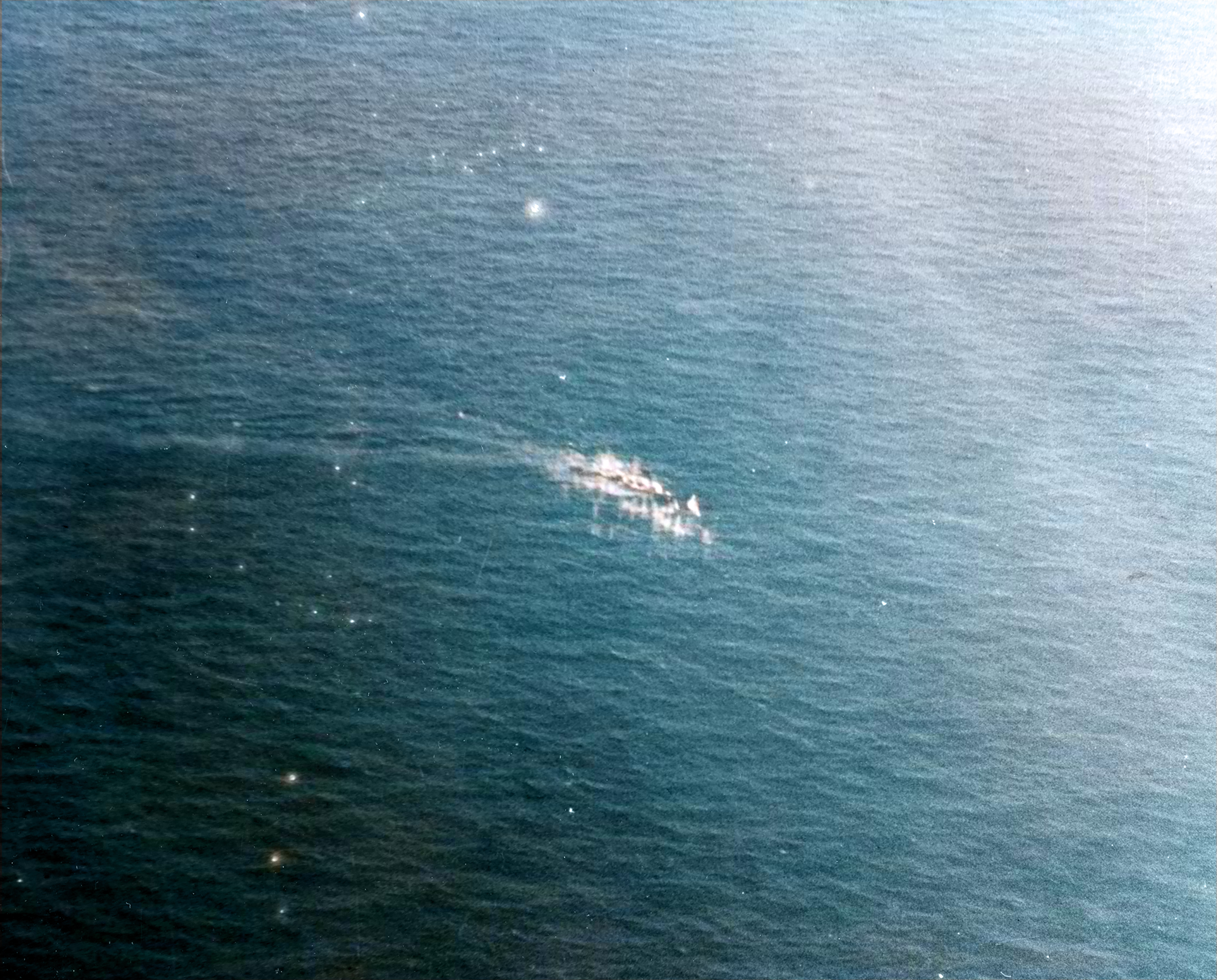 German Submarine U 185 sunk by planes from USS Core (CVE-13) in mid Atlantic on 24th Aug 1943 80-G-87358