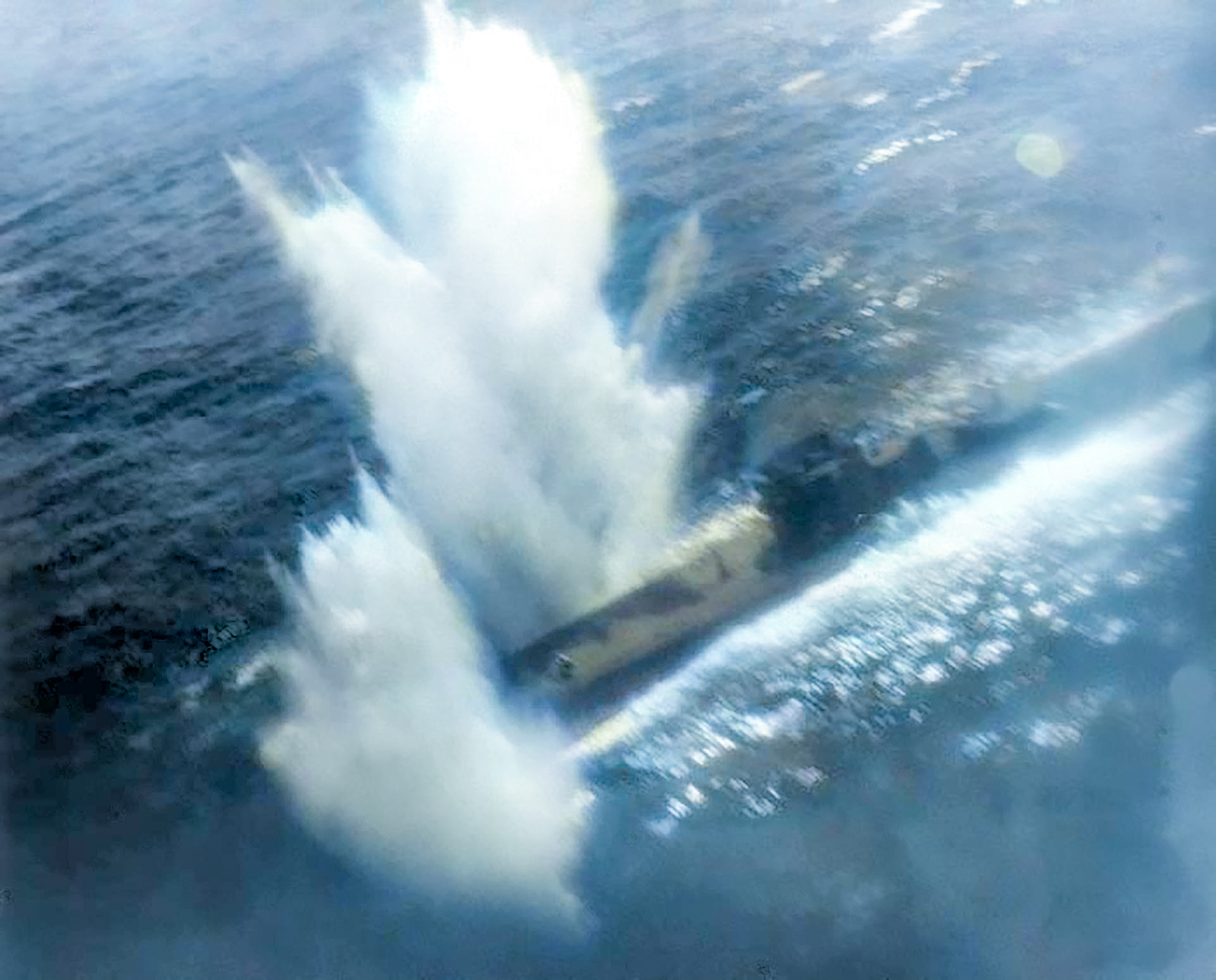 German submarine U 378 sunk by VC-13 or VSG 13 USS Core (CVE-13) in the Atlantic 20th October 1943 01
