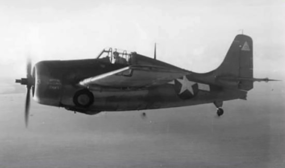 General Motors FM-2 Wildcat VC-4 White 13 on patrol CVE-66 USS White Plains 1944 01