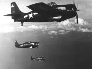 Asisbiz General Motors FM 2 Wildcat VC 4 White 5 Dottie, 15 and 7 on patrol over USS White Plains 1944 01