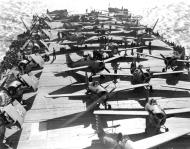 Asisbiz General Motors FM 2 Wildcat VC 71 Black 71F19 and 71F47 with RAF 603Sqn aboard CV 7 USS Wasp bound for Malta 19th April 1942 01