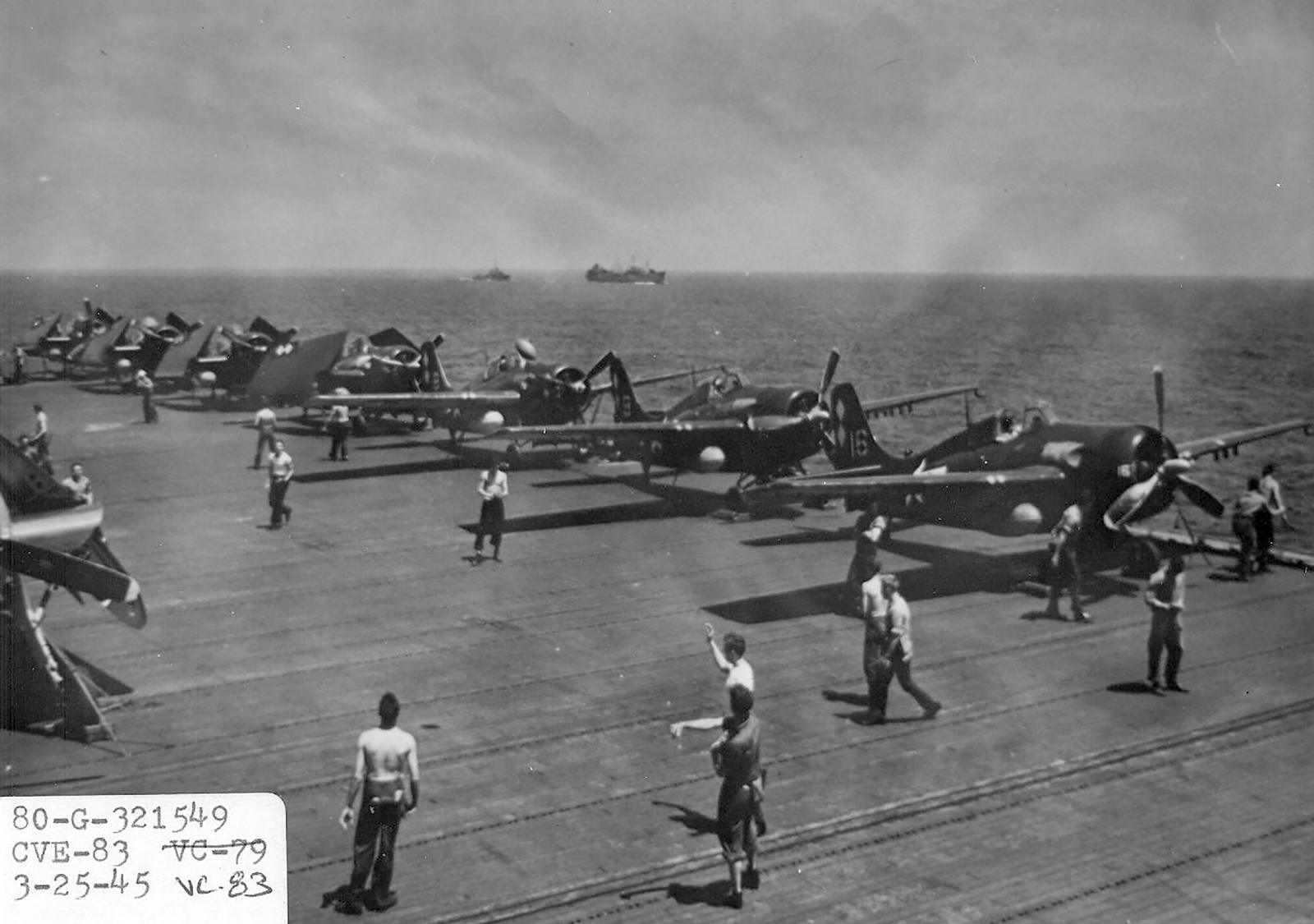 General Motors FM-2 Wildcat VC-79 White 16 CVE-83 USS Sargent Bay 1945 01