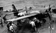 Asisbiz General Motors FM 2 Wildcat VC 79 White 1 landing mishap CVE 83 USS Sargent Bay off Okinawa 1945 01