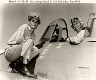 Asisbiz Aircrew George H Gayand n Elbert Scot McCuskey Black F2 BuNo 2531 aboard CV 5 USS Yorktown May 1942 NH 90482