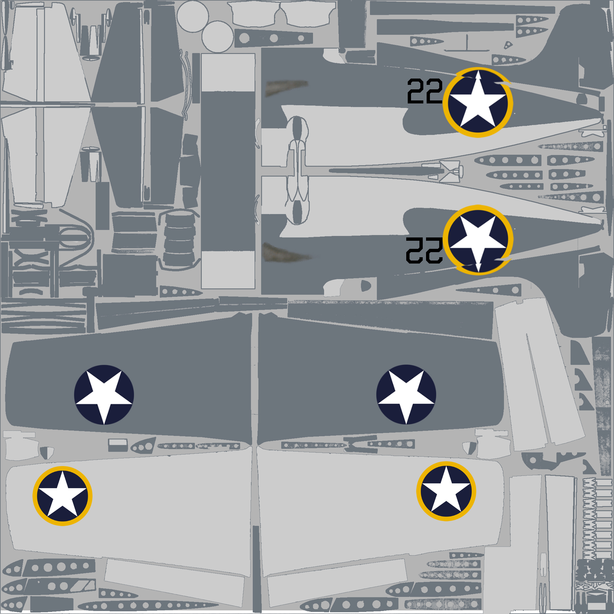 COD USN F4F-3 Wildcat VF-4 Black 22 Torch