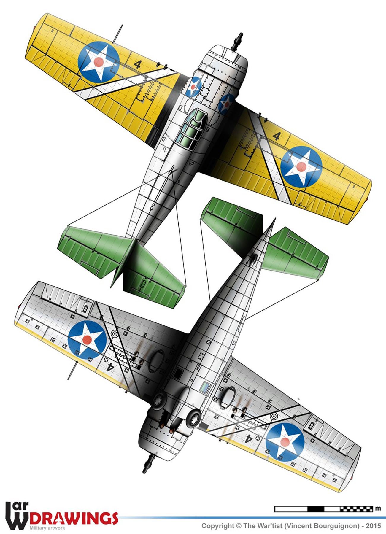 Grumman F4F-3 Wildcat VF-4 Black 41F4 aboard CV-4 USS Ranger Dec 1940 to Mar 1941 0B