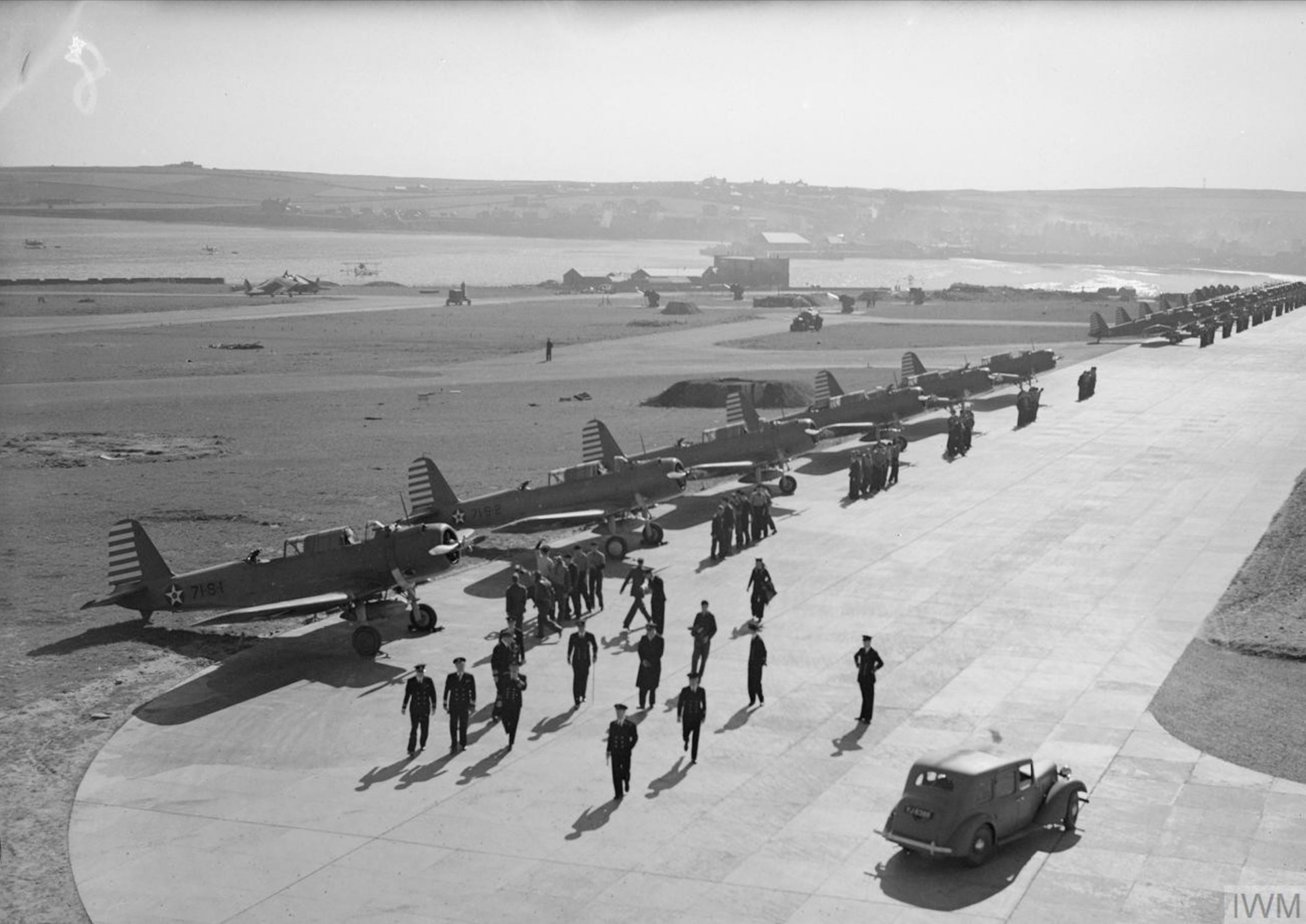 USN Douglas TBD Devastator torpedo bombers at RNAS Hatson Apr 1942 IWM A9444