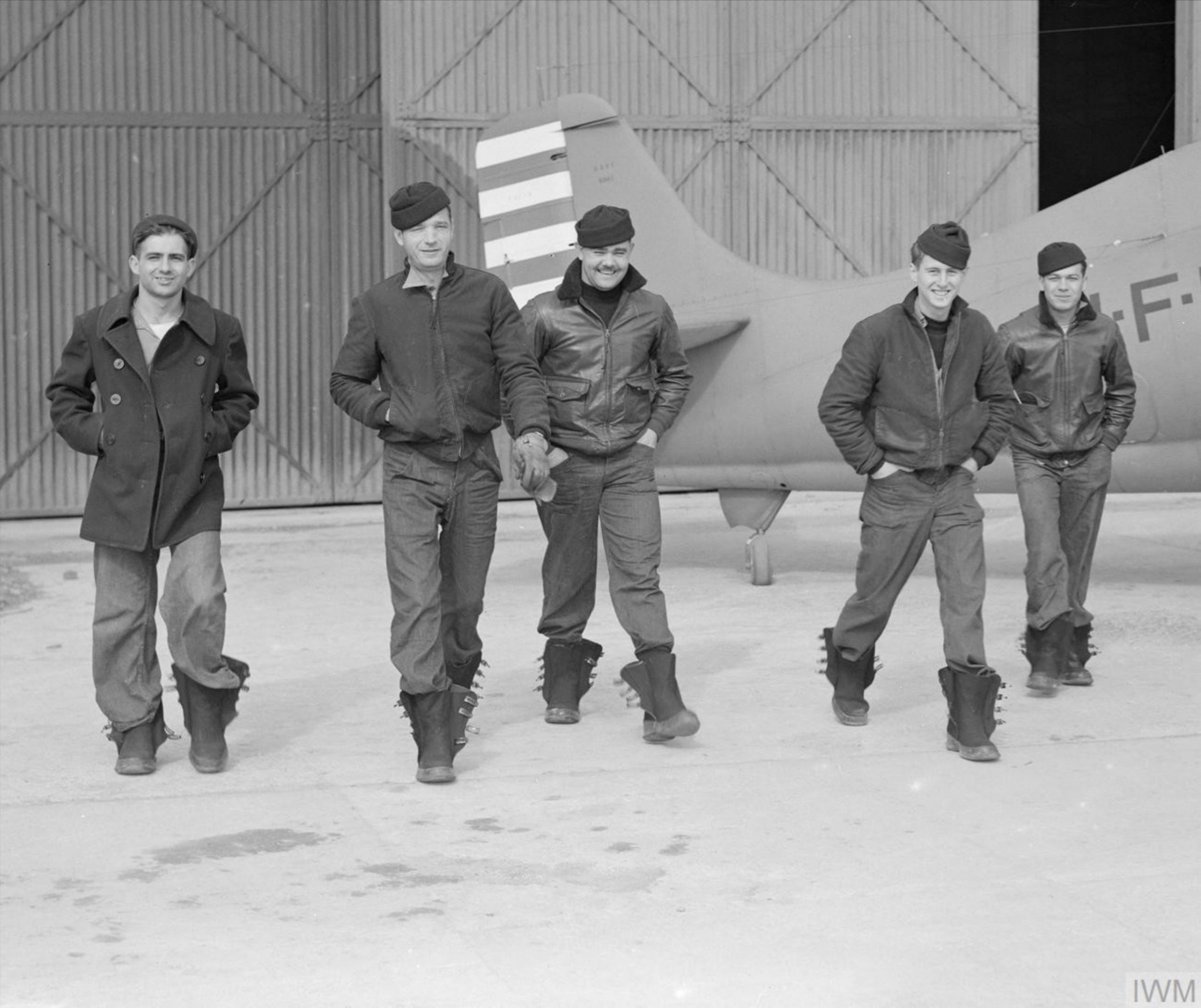 USN VF-71 Grumman F4F-4 Wildcat 71Fxx at RNAS Hatson Apr 1942 IWM A9443