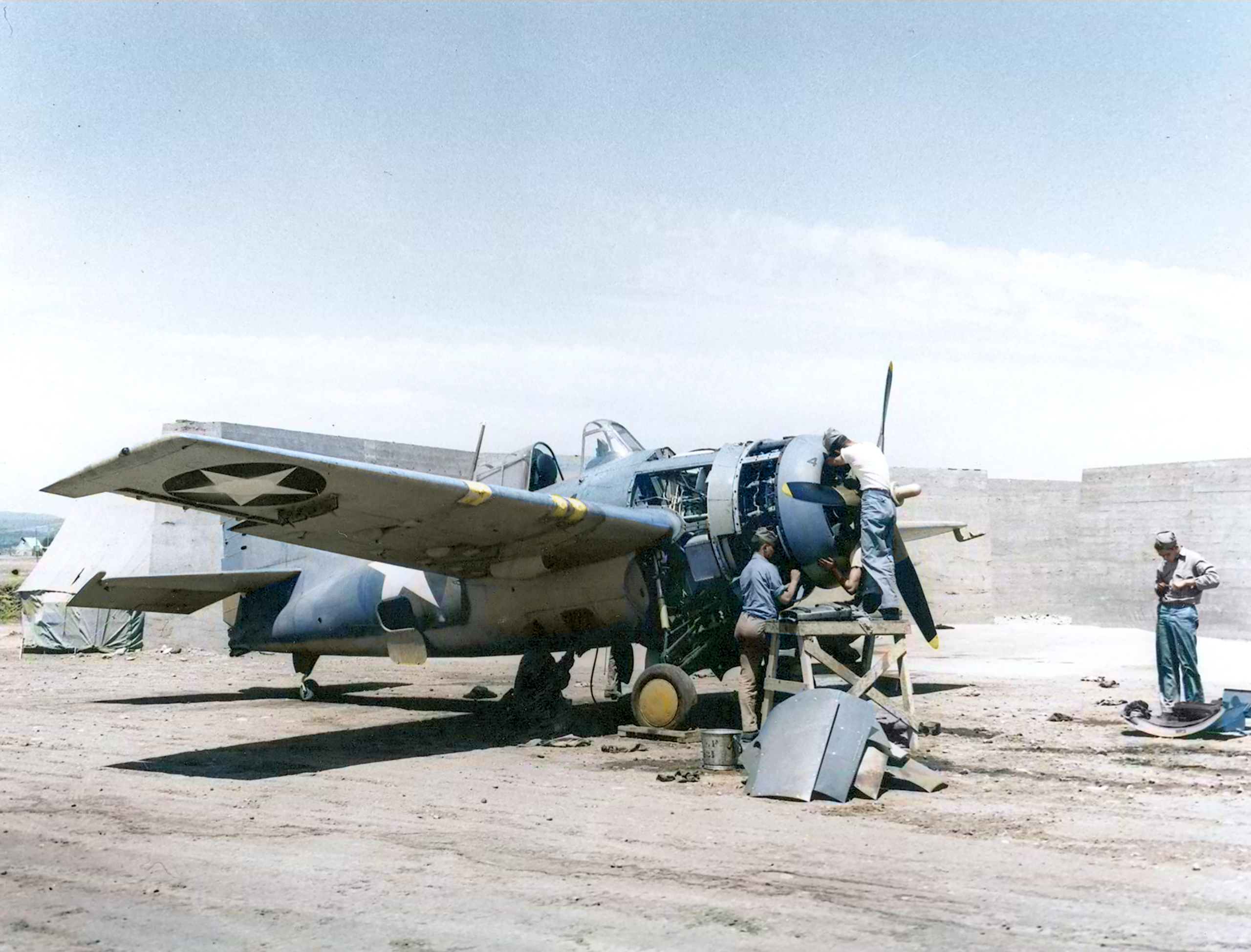 Grumman F4F-4 Wildcats VMF-121 Black 4 at Guadalcanal 1942 02