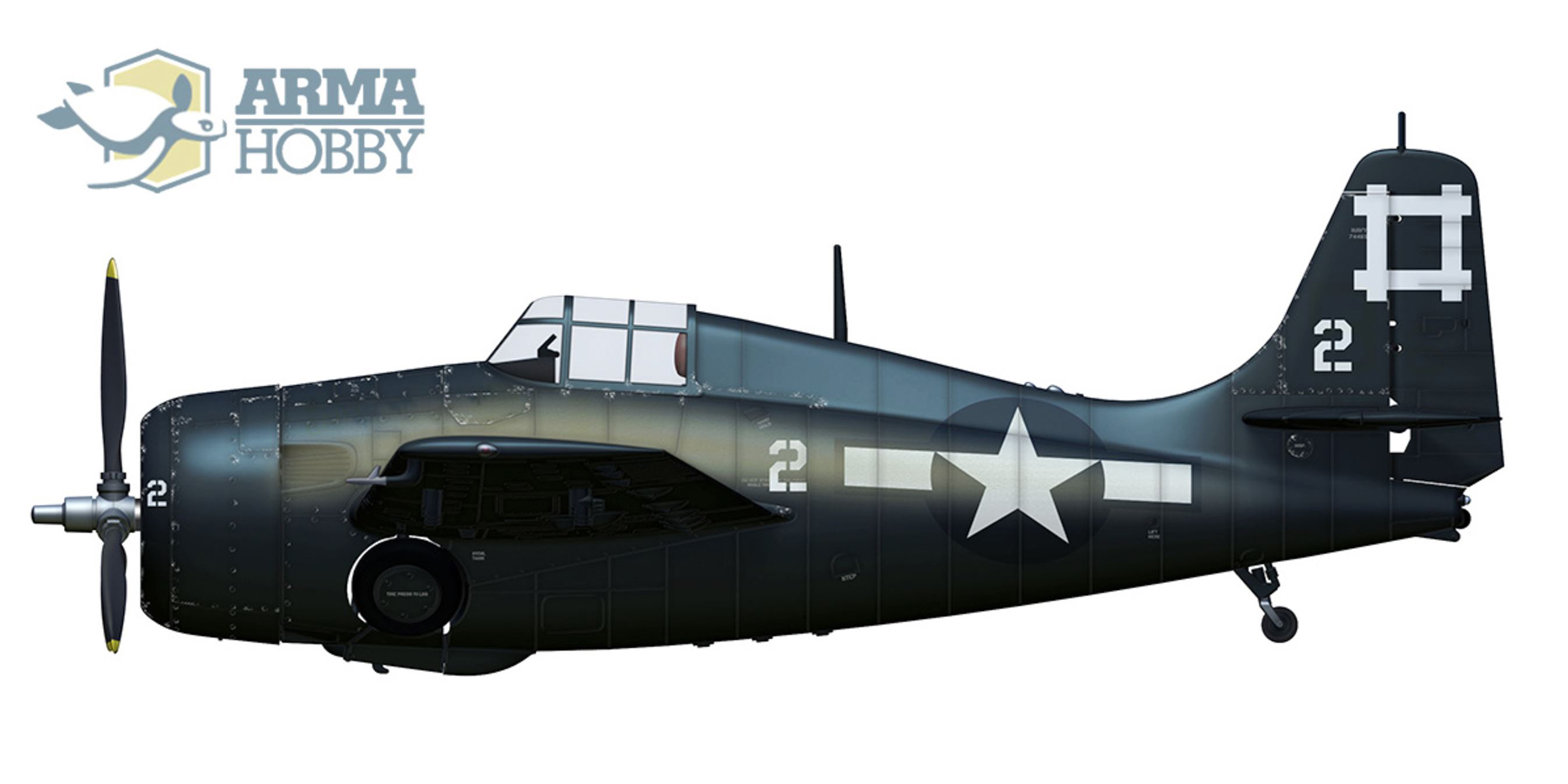 General Motors FM-2 Wildcat VC-96 White 2 CVE-81 USS Rudyerd Bay off Okinawa Apr 1945 0A