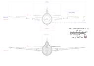 Asisbiz Aircraft scale drawing of a Grumman F4F 4 Wildcat Front and Rear Cross Section View 1.48 Scale drawn by J Temma 0A