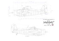 Asisbiz Aircraft scale drawing of a Grumman F4F 4 Wildcat Side View 1.48 Scale drawn by J Temma 0A