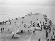 Asisbiz Grumman F4F 3 Wildcat and Hellcat White 2 aboard USS Ranger during exercises with the RN Sep 1943 IWM A19330