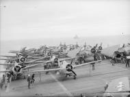 Asisbiz Grumman F4F 3 Wildcats aboard USS Ranger during exercises with the RN Sep 1943 IWM A19331