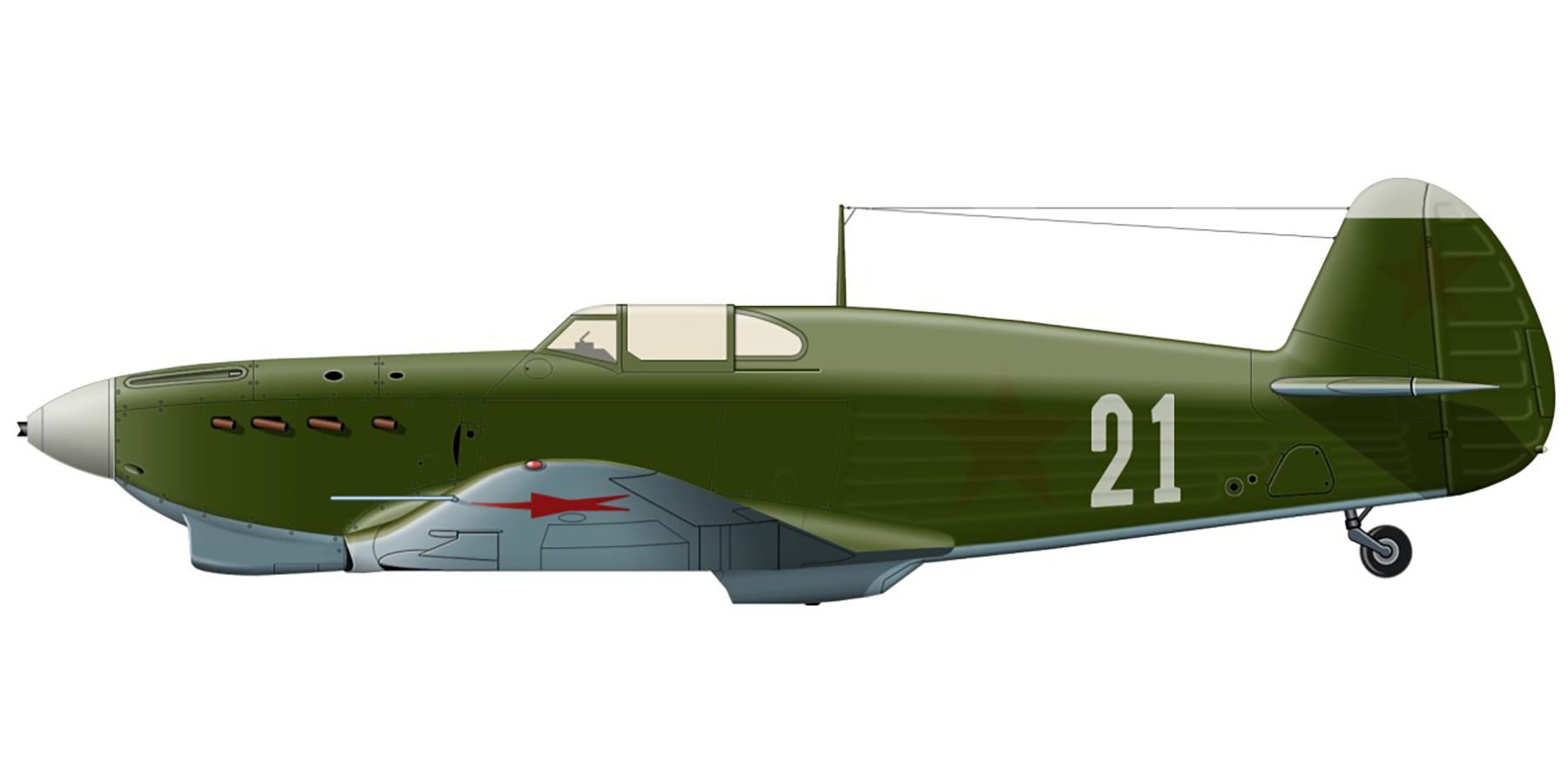 Yakovlev Yak 1 255IAP White 21 pilot AP Gorbachev takeoff crash Northern Fleet 19th Apr 1943 0A