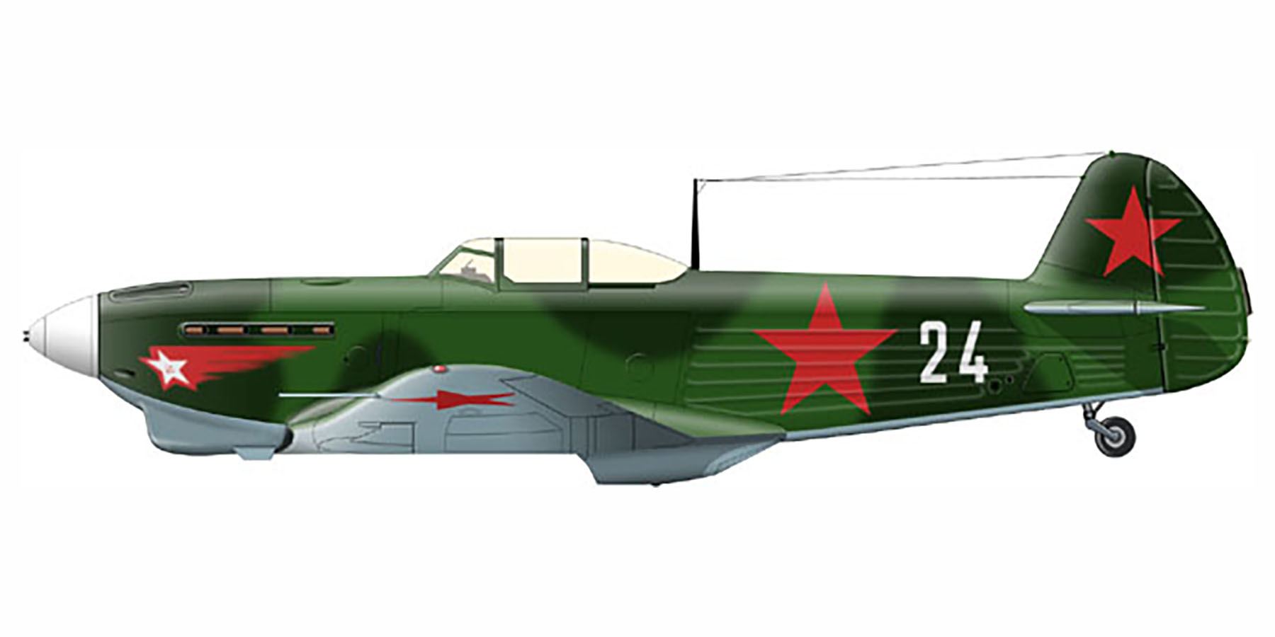 Yakovlev Yak 1B 812IAP White 24 flown by Captain FK Svezhentsev KIA 8th May 1943 0A