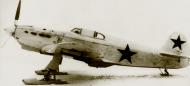 Asisbiz Yakovlev Yak 1 fitted with skis in winter camouflage armed with air to ground rockets 01
