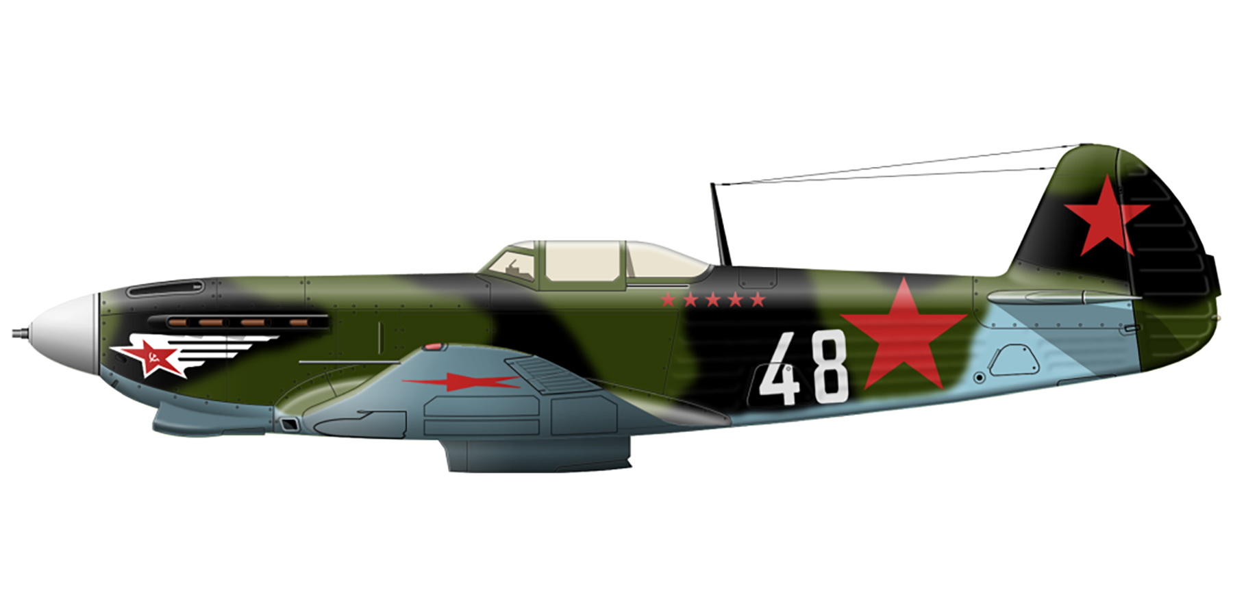 Asisbiz Yakovlev Yak 9T 812IAP 265IAD White 48 Alexey