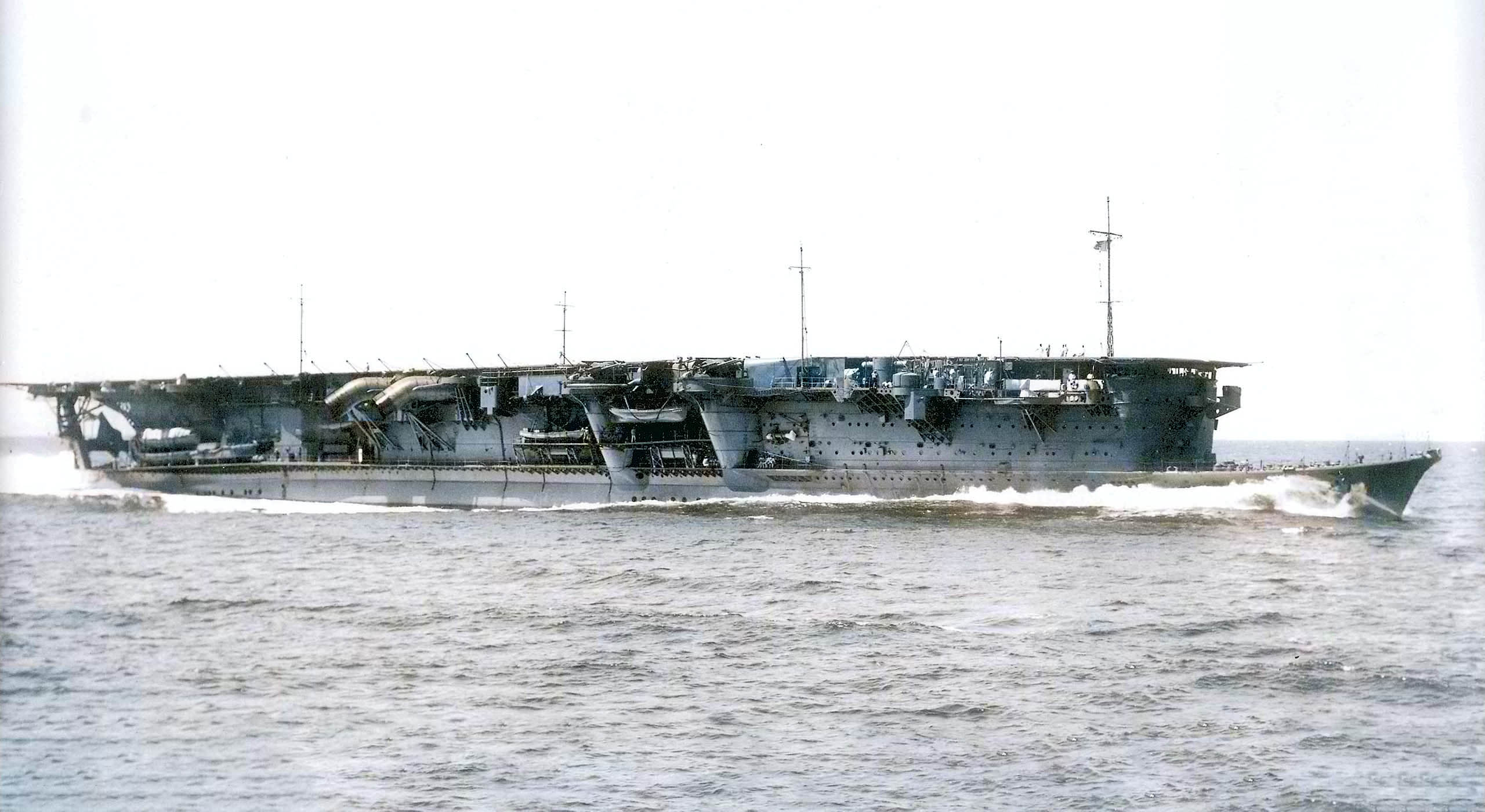 Imperial Japanese Navy aircraft carrier Ryujo underway on 6th September 1934 01
