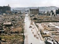 Asisbiz Boeing B 29 20AF bombing results show street view of Okayama after it was firebombed in Aug 1945 01