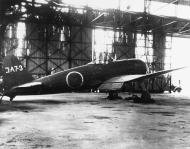Asisbiz Mitsubishi A7M3 Reppu or Sam in a hanger probably at Yokosuka Japan Sep 1945 80 G 193476