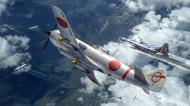 Asisbiz Nakajima Ki 87 with Amerikanskii Tiazhi attacking Boeing B 29 Superfortress over Japan 1945 artwork 0A