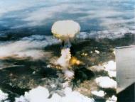 Asisbiz The mushroom cloud from the second atomic bomb Fat Man dropped on Nagasaki on 9th August 1945 ASC1
