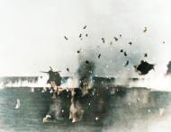 Asisbiz Japanese B6N2 Jill torpedo plane shot down by USS Monterey (CVL 26) off Truk circa 30th April 1944 80 G 366988