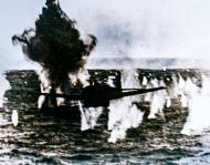 Asisbiz Japanese B6N2 Jill torpedo plane shot down by USS Monterey (CVL 26) off Truk circa 30th April 1944 80 G 366989