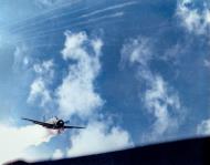 Asisbiz Lt Yamaguchi's Yokosuka D4Y3 Judy kamikaze plane taken seconds before impacting the USS Essex off the Philippines 25th Nov 1944 02