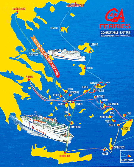 GA Ferries destinations