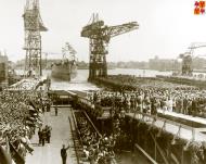 Asisbiz Admiral Graf Spee being lunched at Wilhelmshaven Germany 30th June 1934242 HB 6823