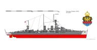 Asisbiz Kriegsmarine German light cruiser KMS Emden 1942 refit by dg alpha 0A